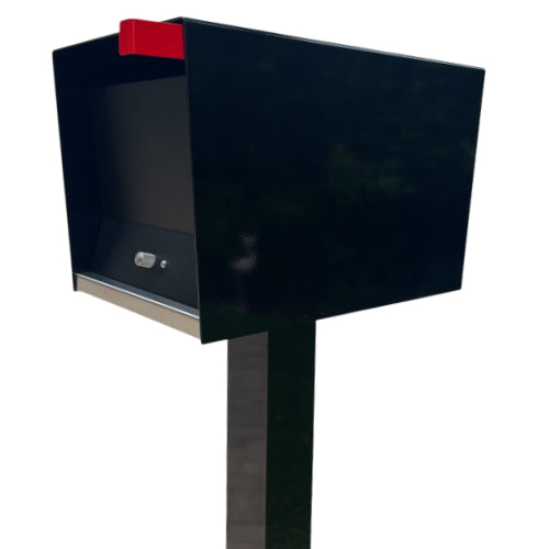 NEW!!!! QUICK SHIP UptownBox in JET BLACK on BLACK - Modern Mailbox