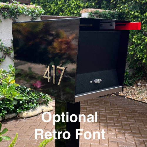 NEW!!!! QUICK SHIP UptownBox in JET BLACK on BLACK - Modern Mailbox
