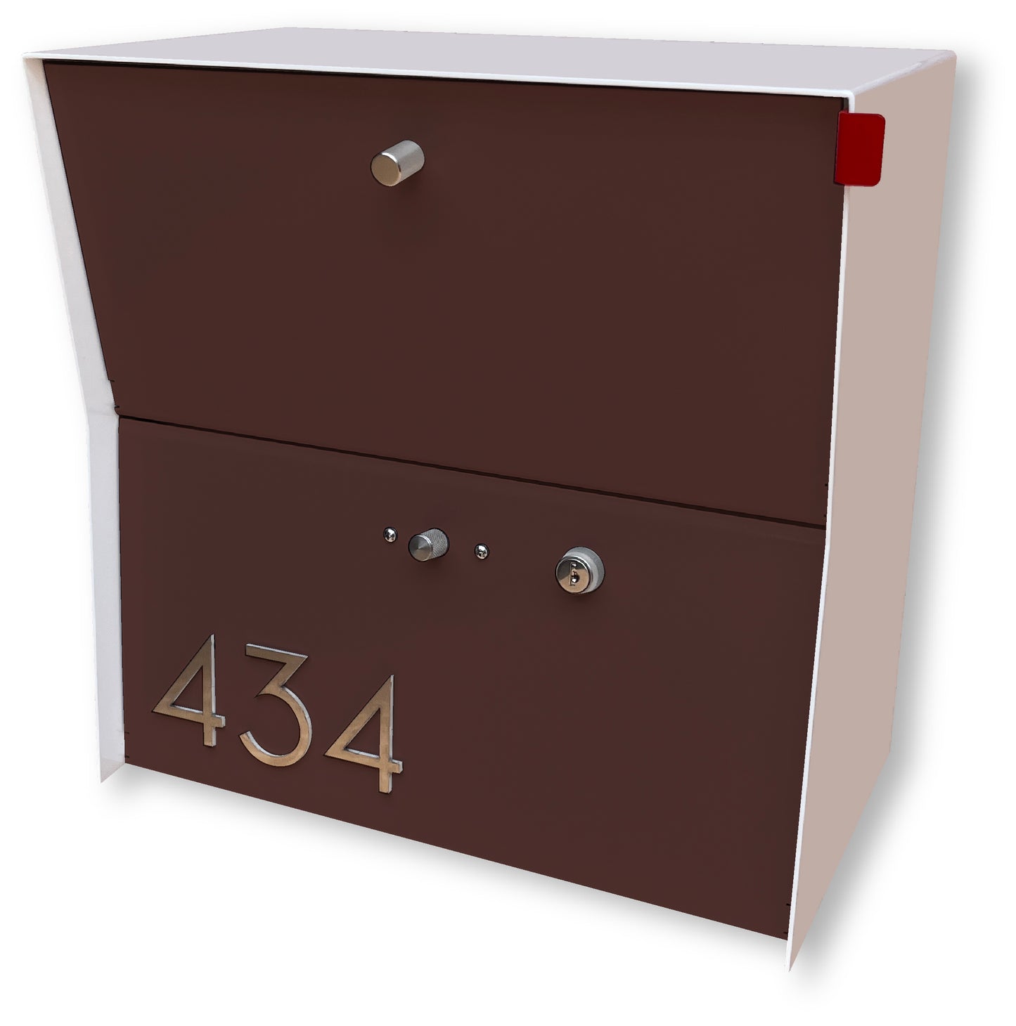 RetroBox Locking Small Package Wall Mounted Mailbox in White