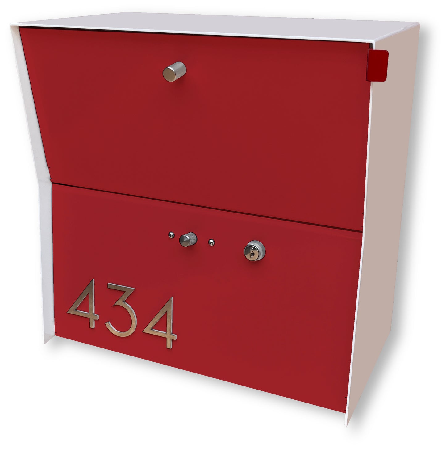 RetroBox Locking Small Package Wall Mounted Mailbox in White