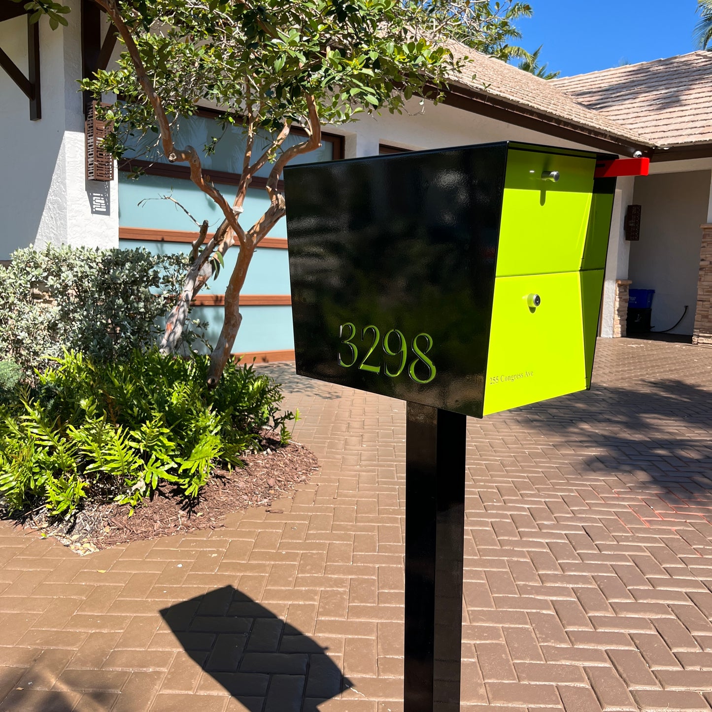 NEW! The UpTown Box Locking Package Dropbox in JET BLACK - Modern Mailbox