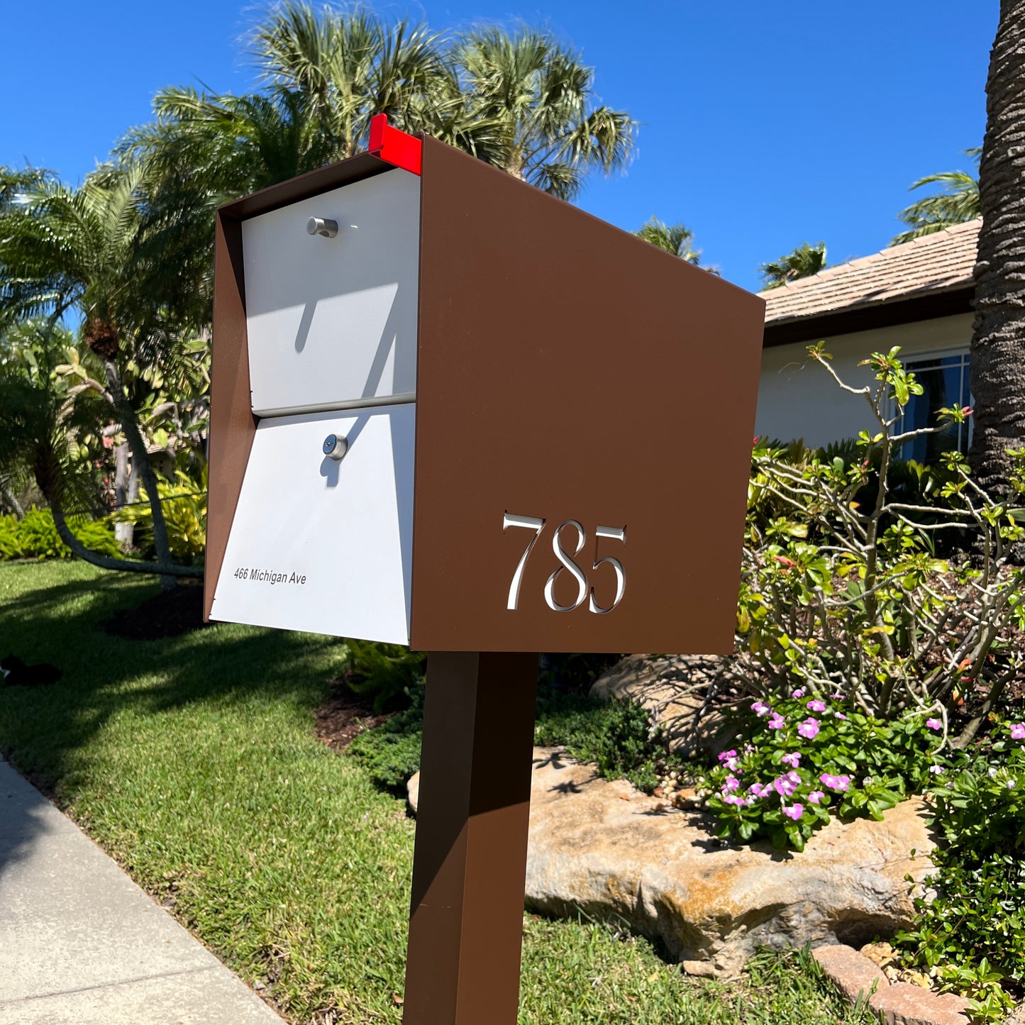 NEW! The UpTown Box Locking Package Dropbox in COCONUT - Modern Mailbox