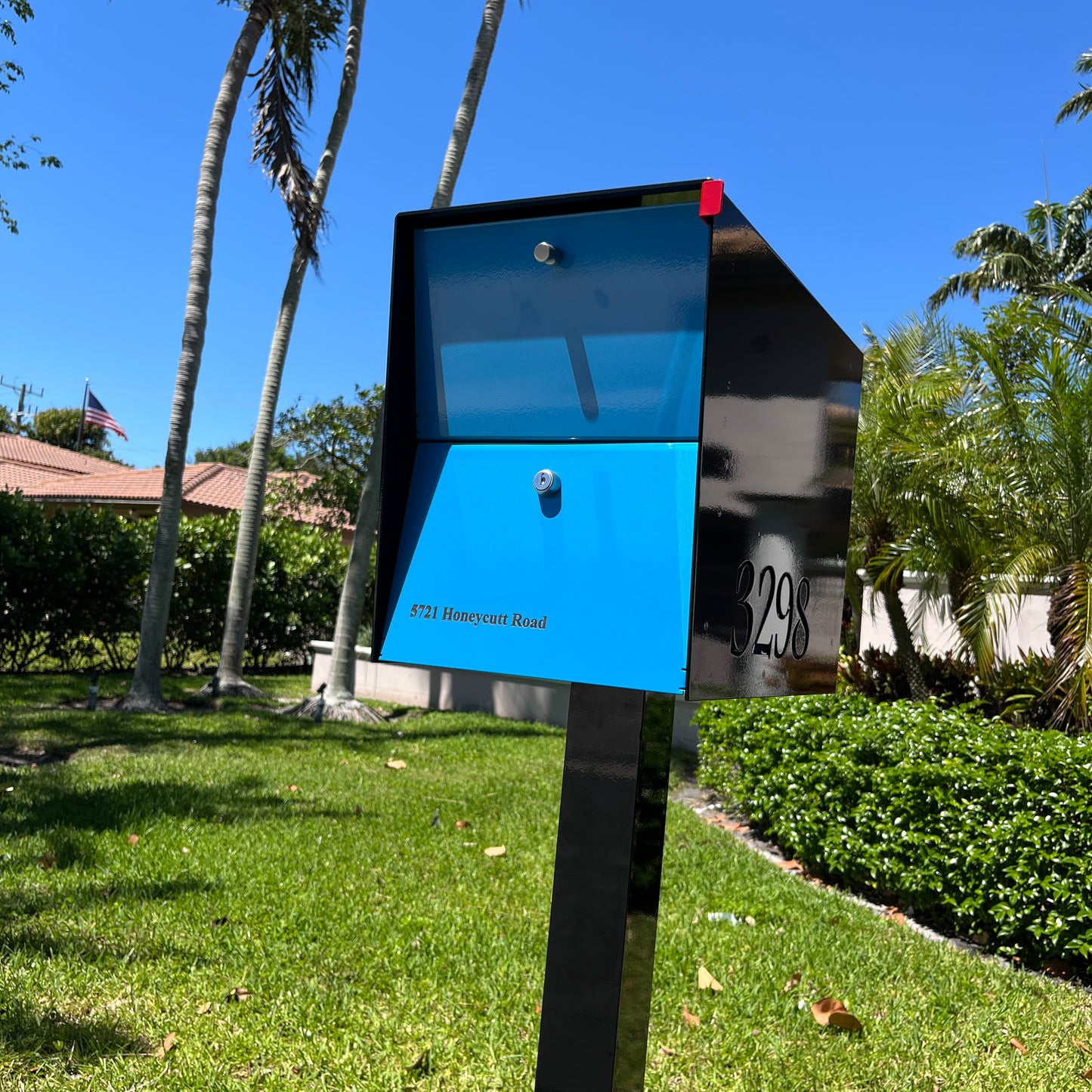 NEW! The UpTown Box Locking Package Dropbox in JET BLACK - Modern Mailbox