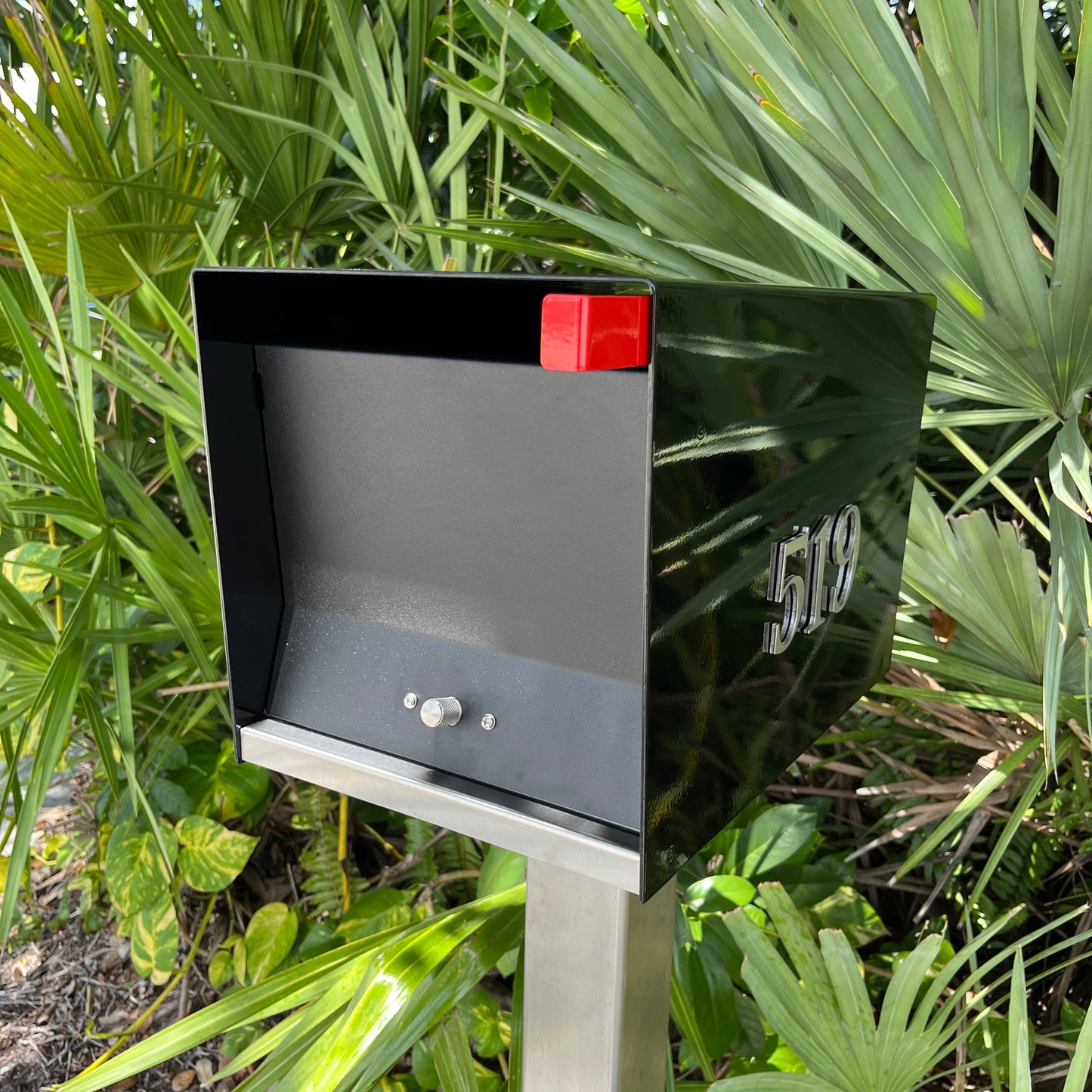 NEW!!!! QUICK SHIP UptownBox in JET BLACK on BLACK - Modern Mailbox