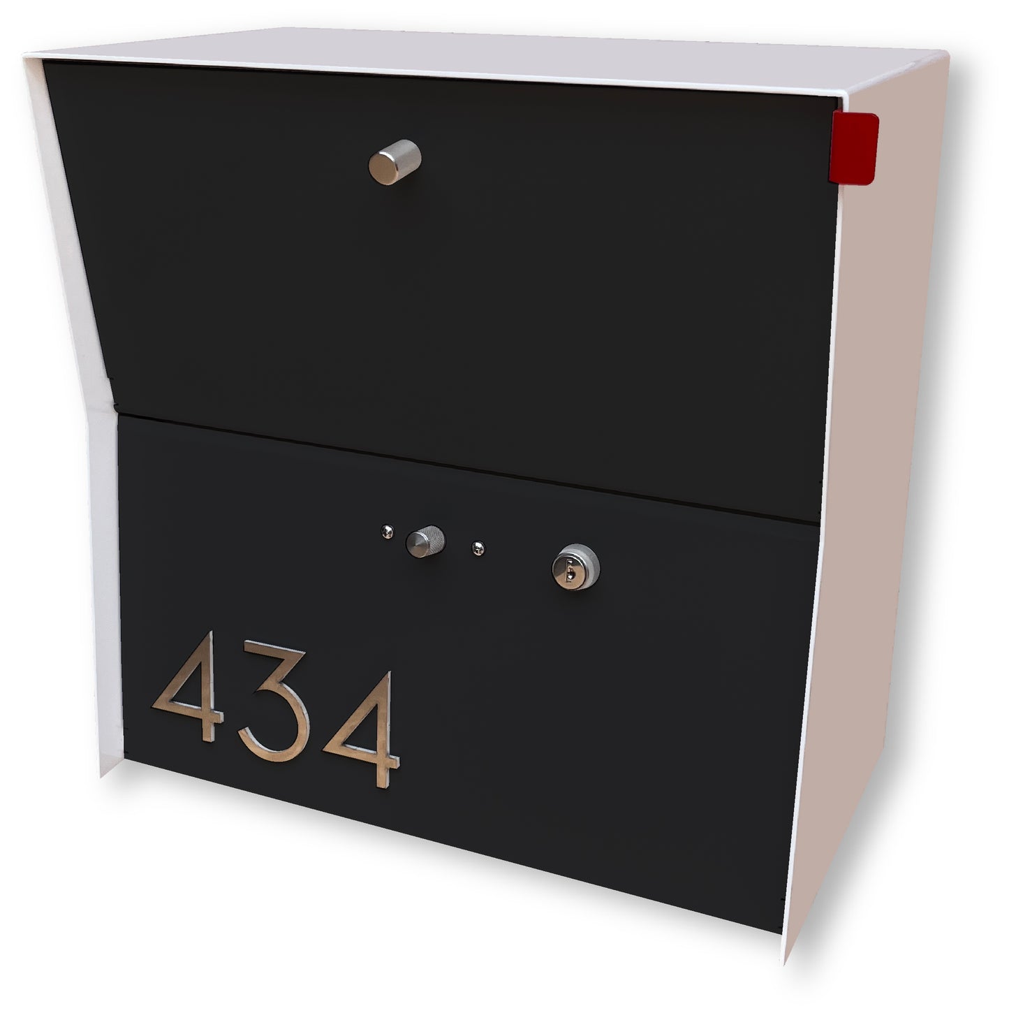 RetroBox Locking Small Package Wall Mounted Mailbox in White