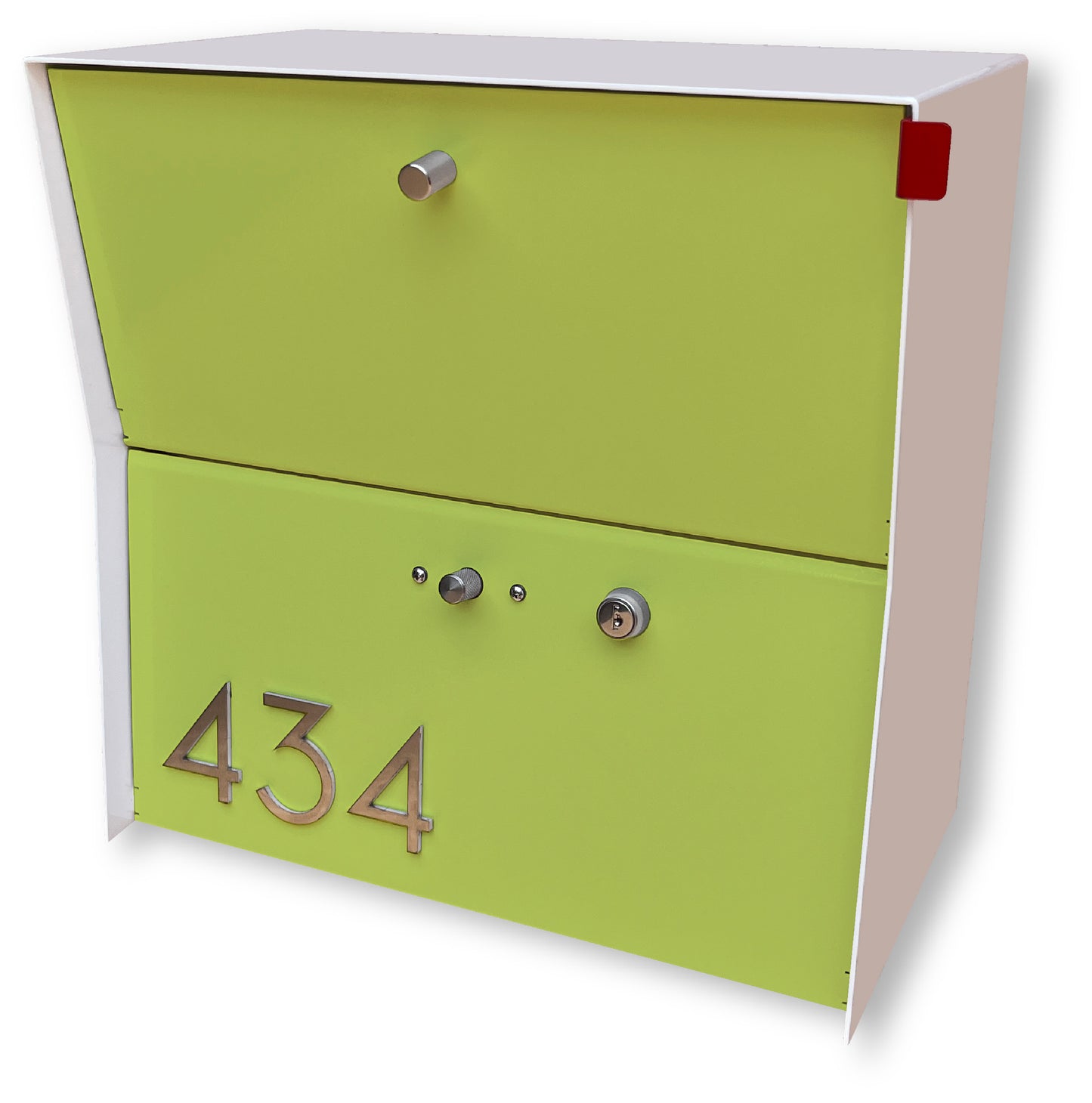 RetroBox Locking Small Package Wall Mounted Mailbox in White
