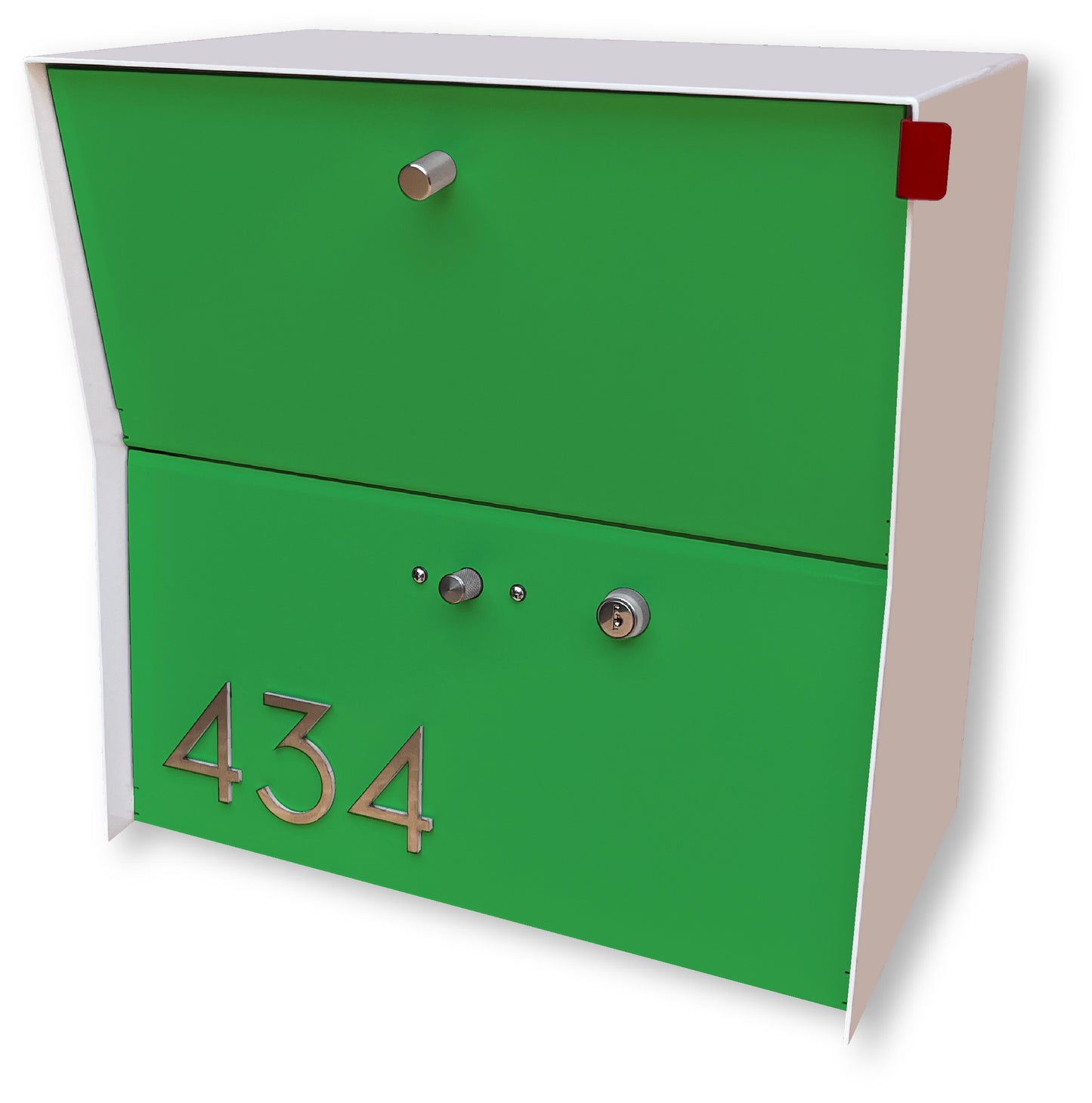 RetroBox Locking Small Package Wall Mounted Mailbox in White