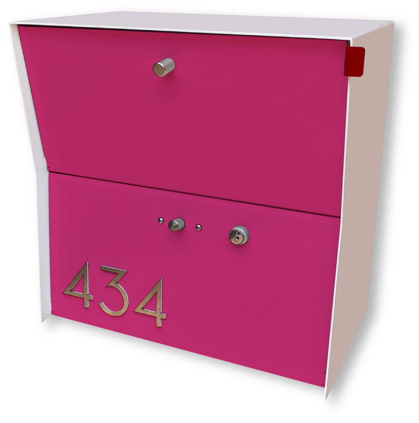 RetroBox Locking Small Package Wall Mounted Mailbox in White