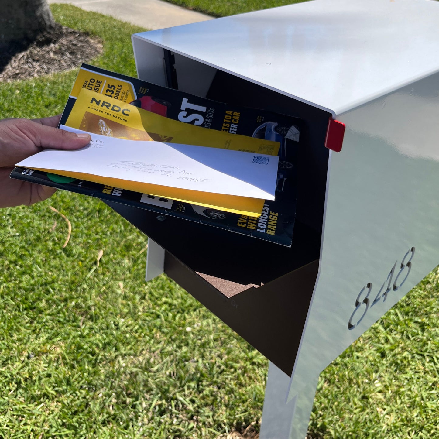 NEW! The UpTown Box Locking Package Dropbox in ARCTIC WHITE - Modern Mailbox
