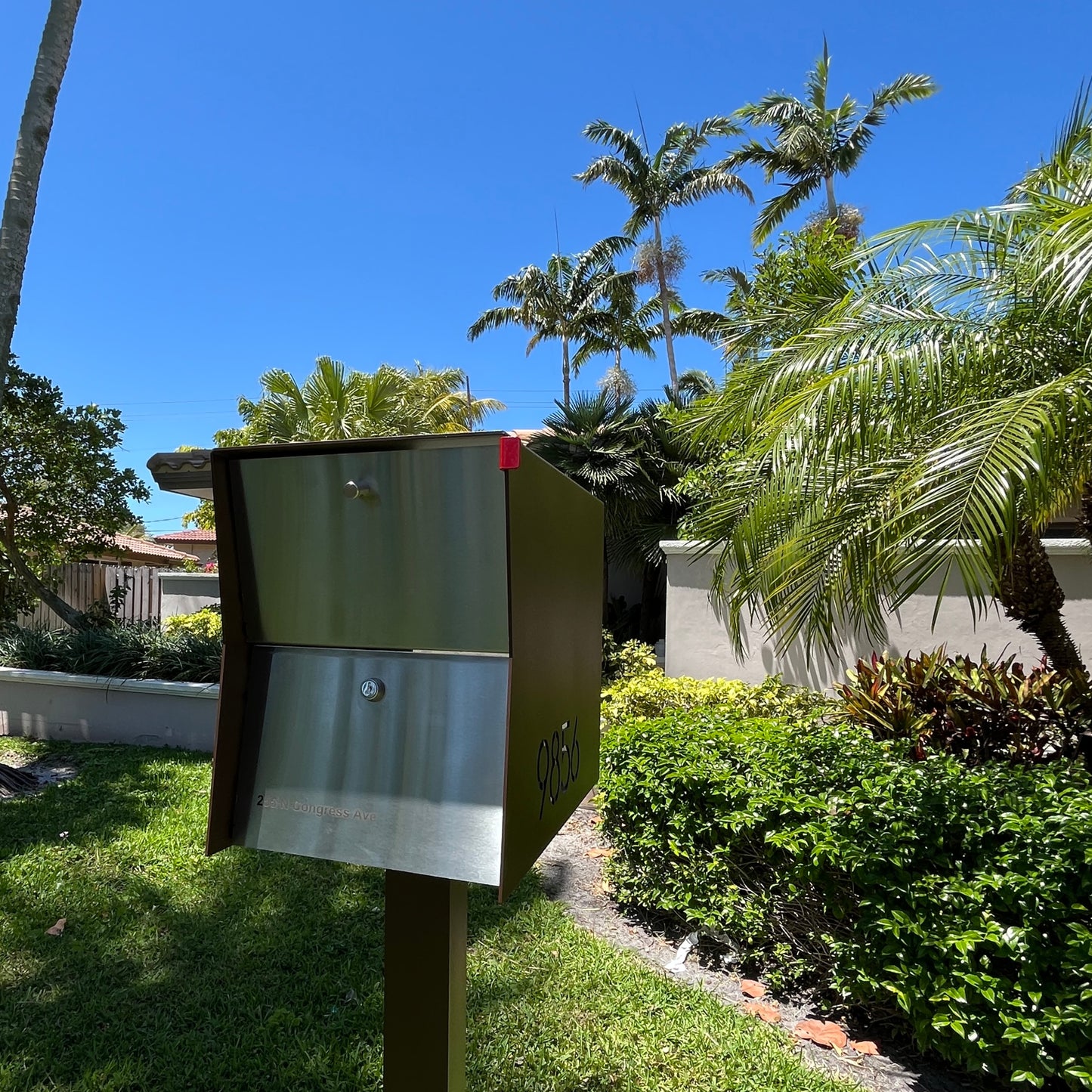 NEW! The Retrobox Locking Package Dropbox in COCONUT - Modern Mailbox