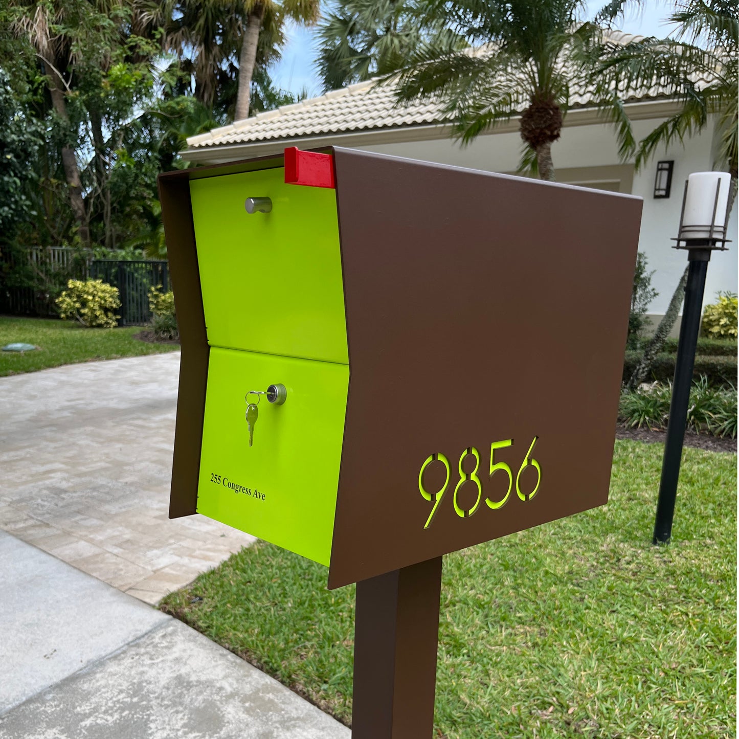 NEW! The Retrobox Locking Package Dropbox in COCONUT - Modern Mailbox