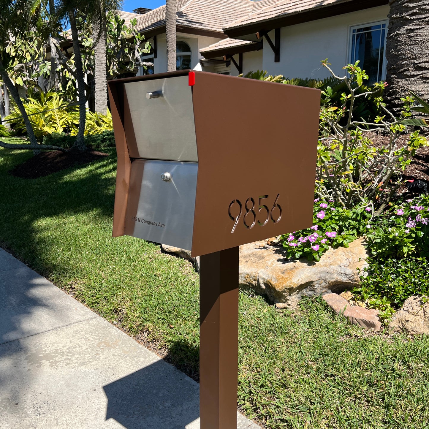 NEW! The Retrobox Locking Package Dropbox in COCONUT - Modern Mailbox