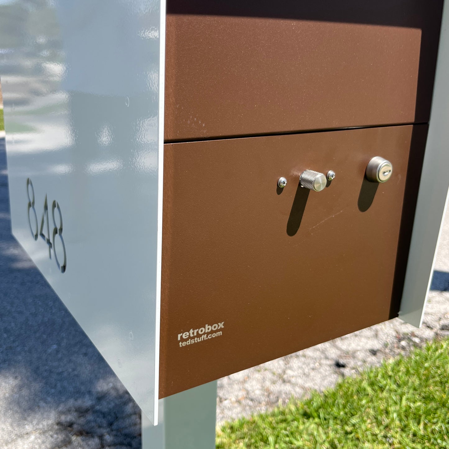 NEW! The UpTown Box Locking Package Dropbox in COCONUT - Modern Mailbox