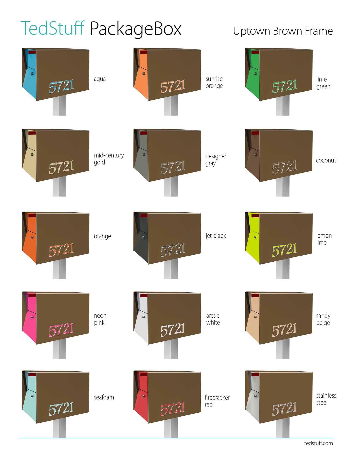 NEW! The UpTown Box Locking Package Dropbox in COCONUT - Modern Mailbox