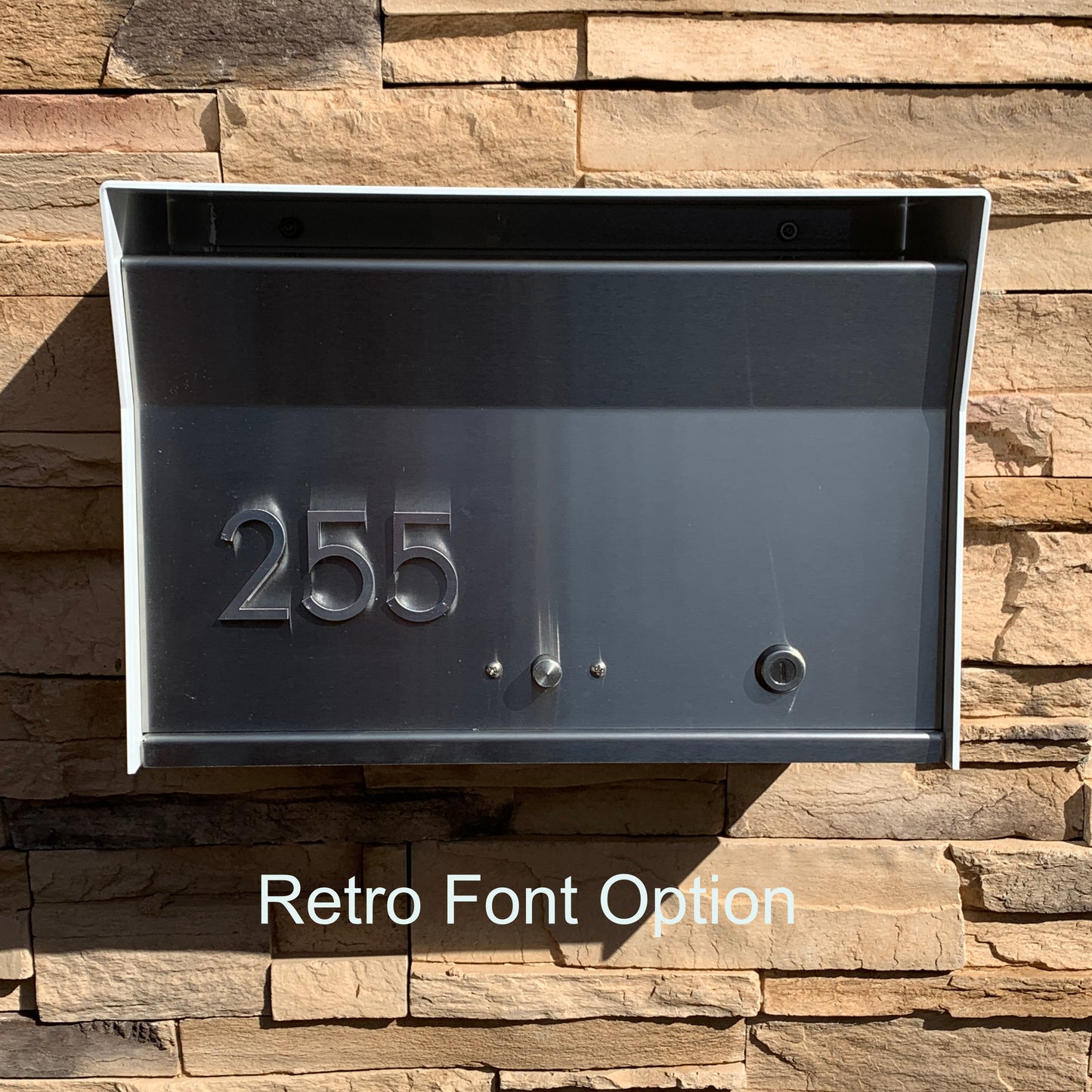 RetroBox Locking Wall Mount Mailbox in DESIGNER Grey