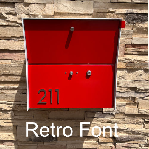RetroBox Locking Small Package Wall Mounted Mailbox in White