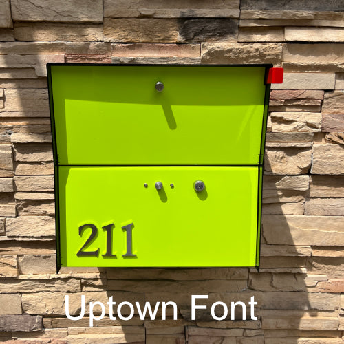 RetroBox Locking Small Package Wall Mounted Mailbox in White