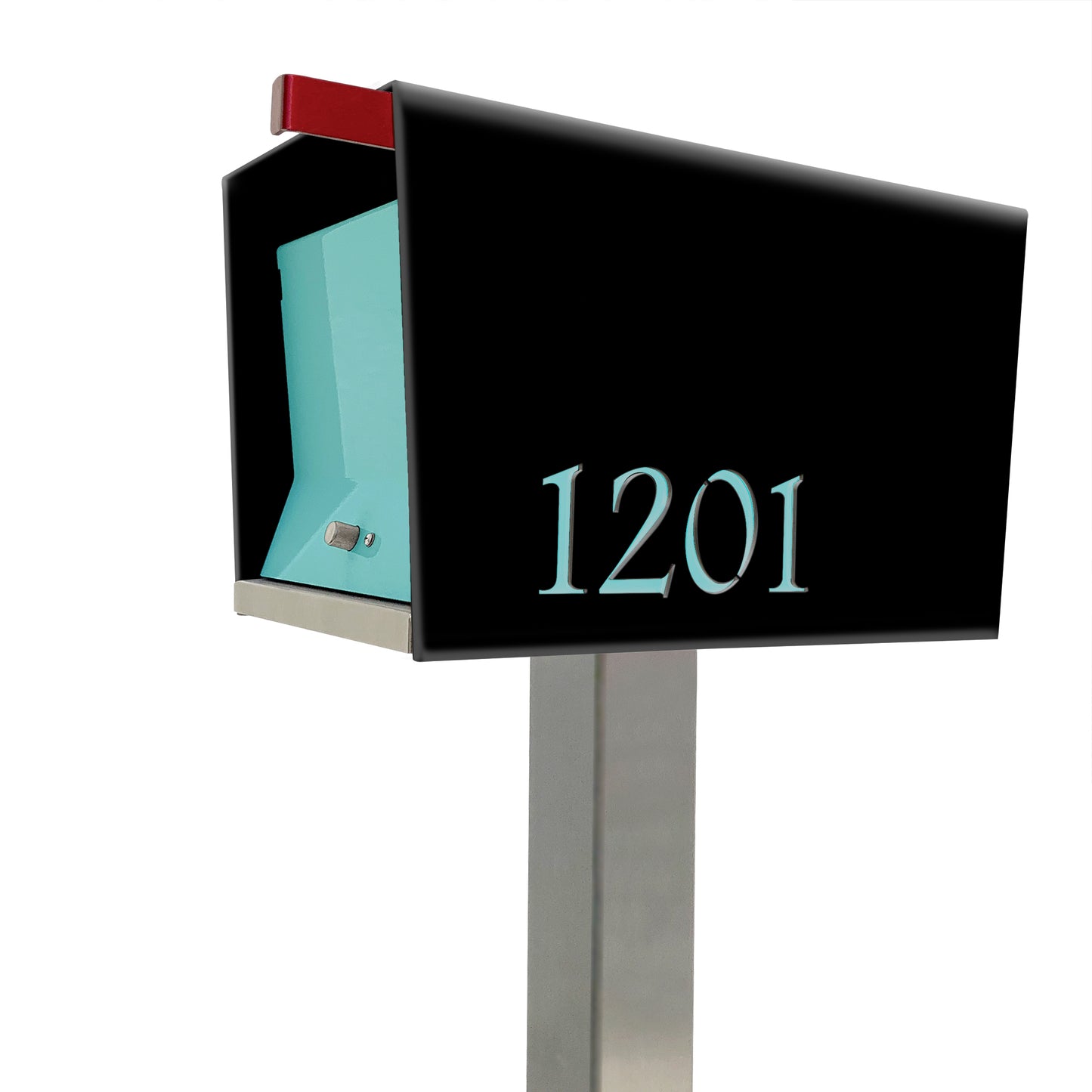 The Original UptownBox in JET BLACK - Modern Mailbox