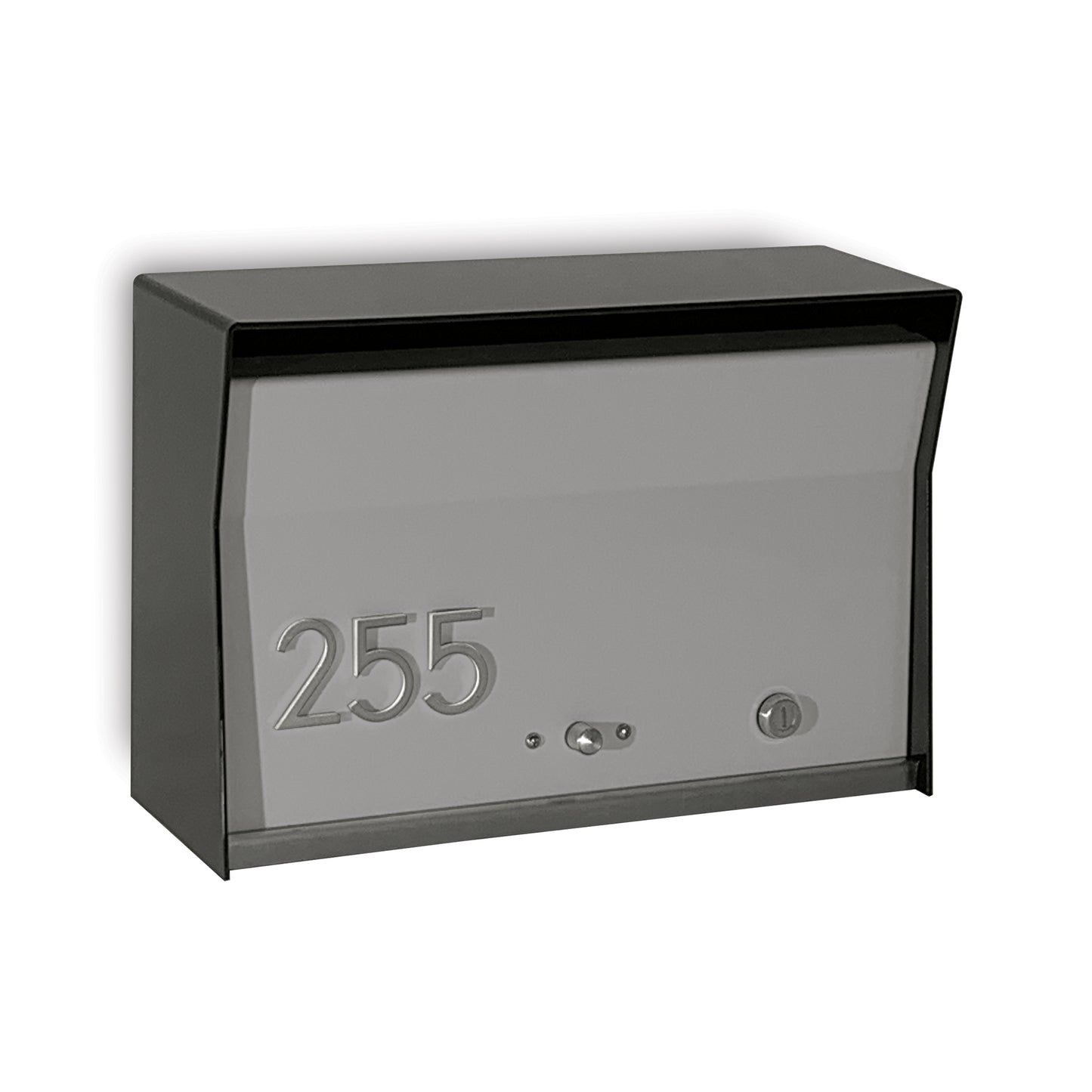 RetroBox Locking Wall Mount Mailbox in JET BLACK