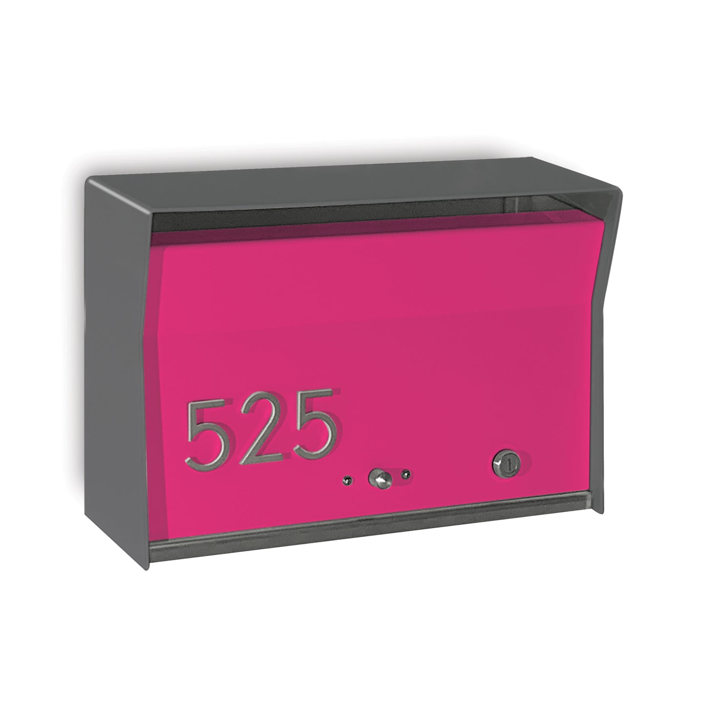 RetroBox Locking Wall Mount Mailbox in DESIGNER Grey