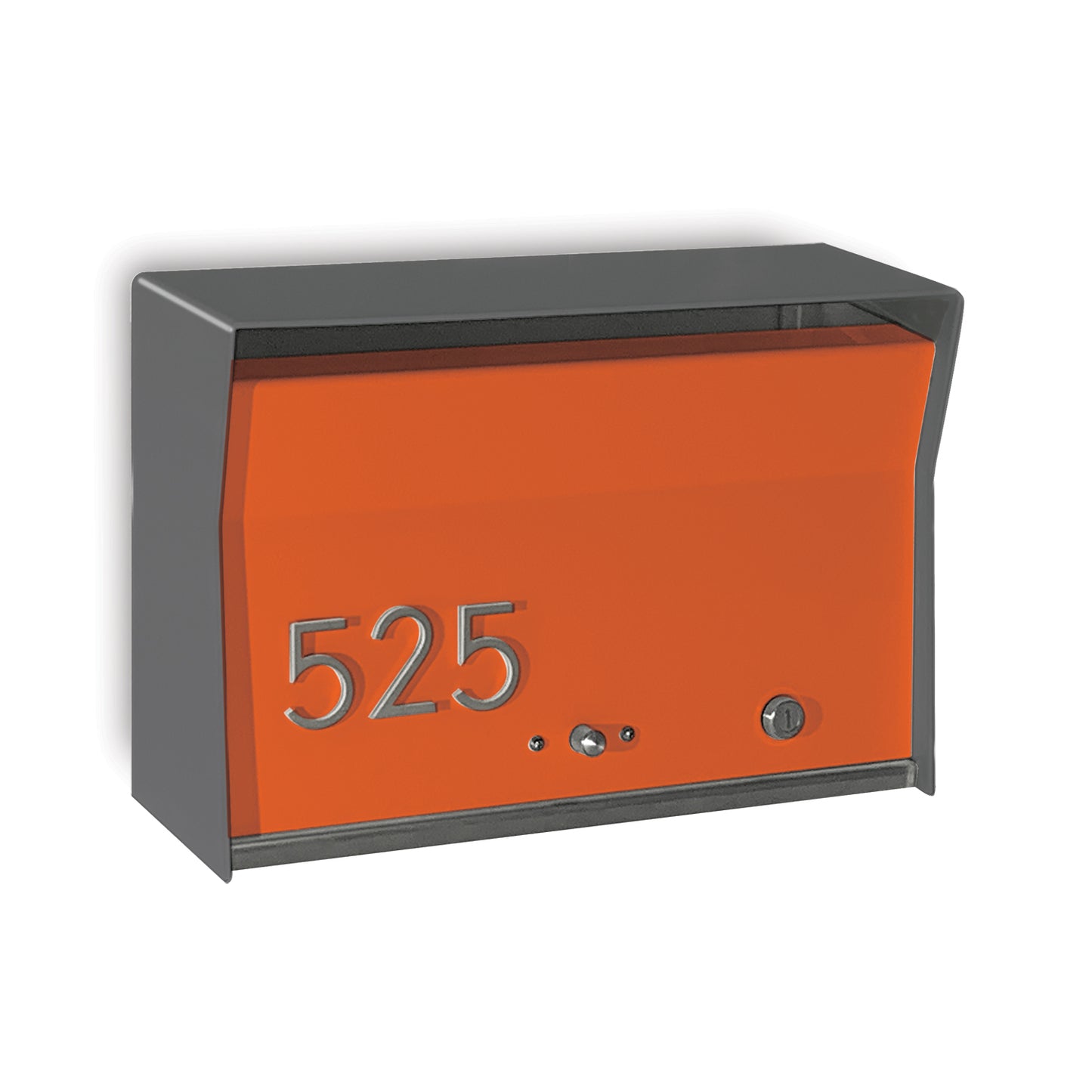 RetroBox Locking Wall Mount Mailbox in DESIGNER Grey
