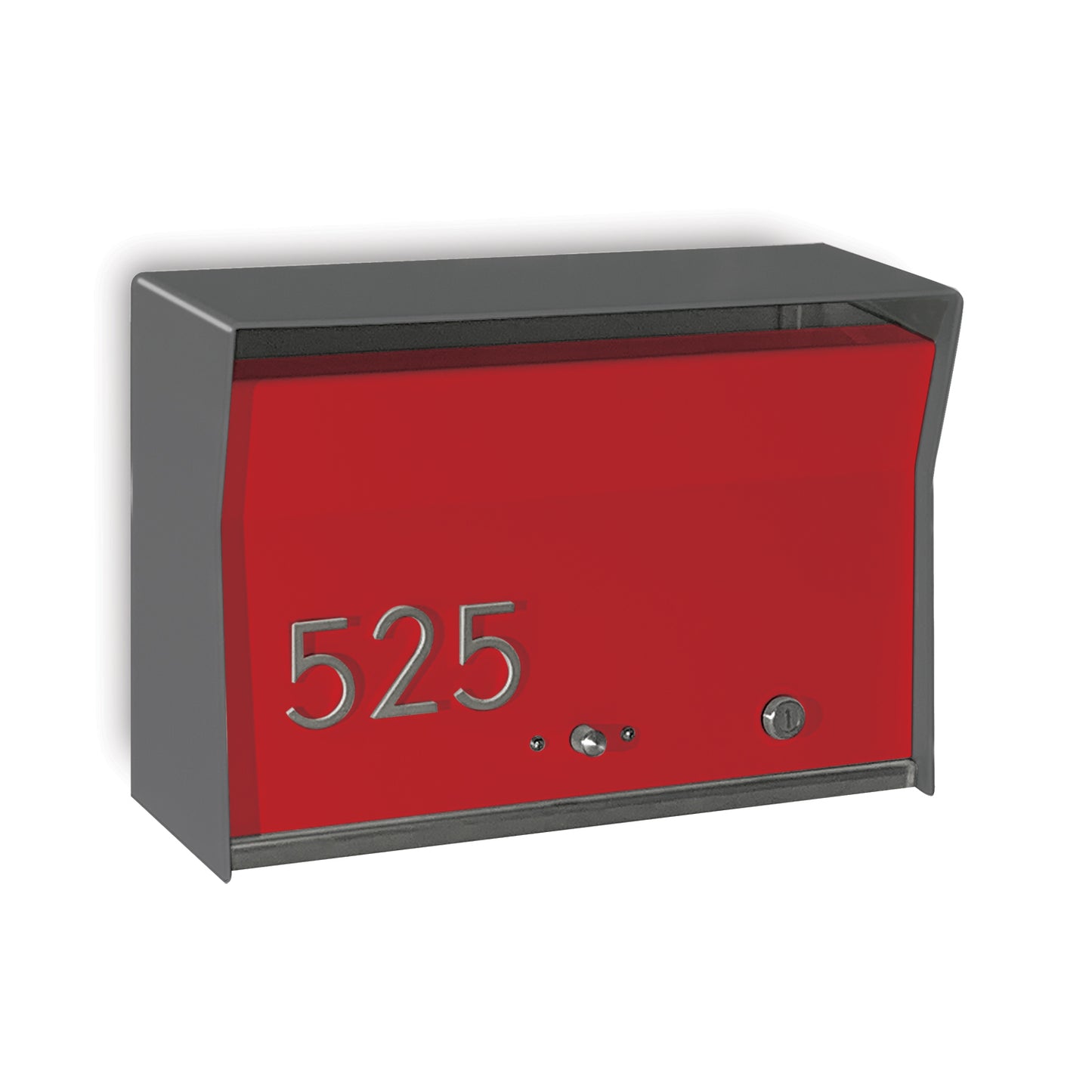 RetroBox Locking Wall Mount Mailbox in DESIGNER Grey