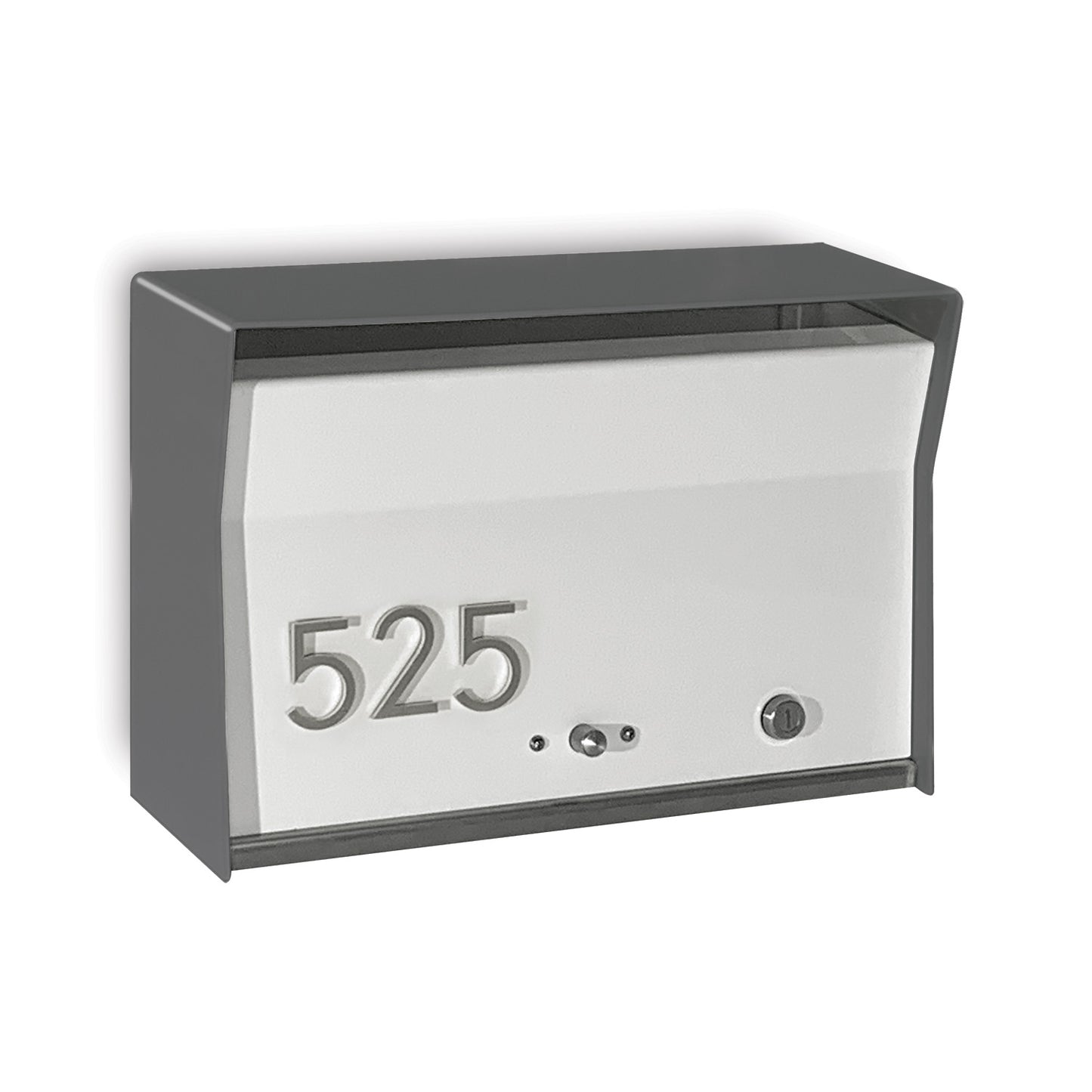 RetroBox Locking Wall Mount Mailbox in DESIGNER Grey