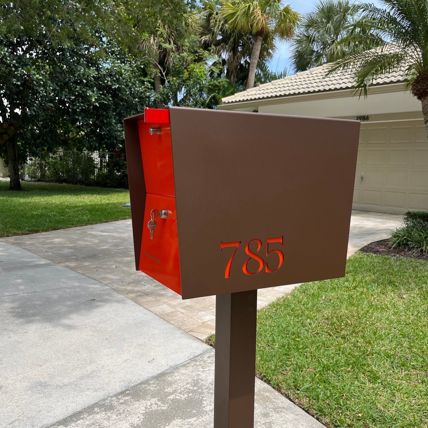 NEW! The UpTown Box Locking Package Dropbox in COCONUT - Modern Mailbox