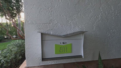 RetroBox Locking Wall Mount Mailbox in JET BLACK