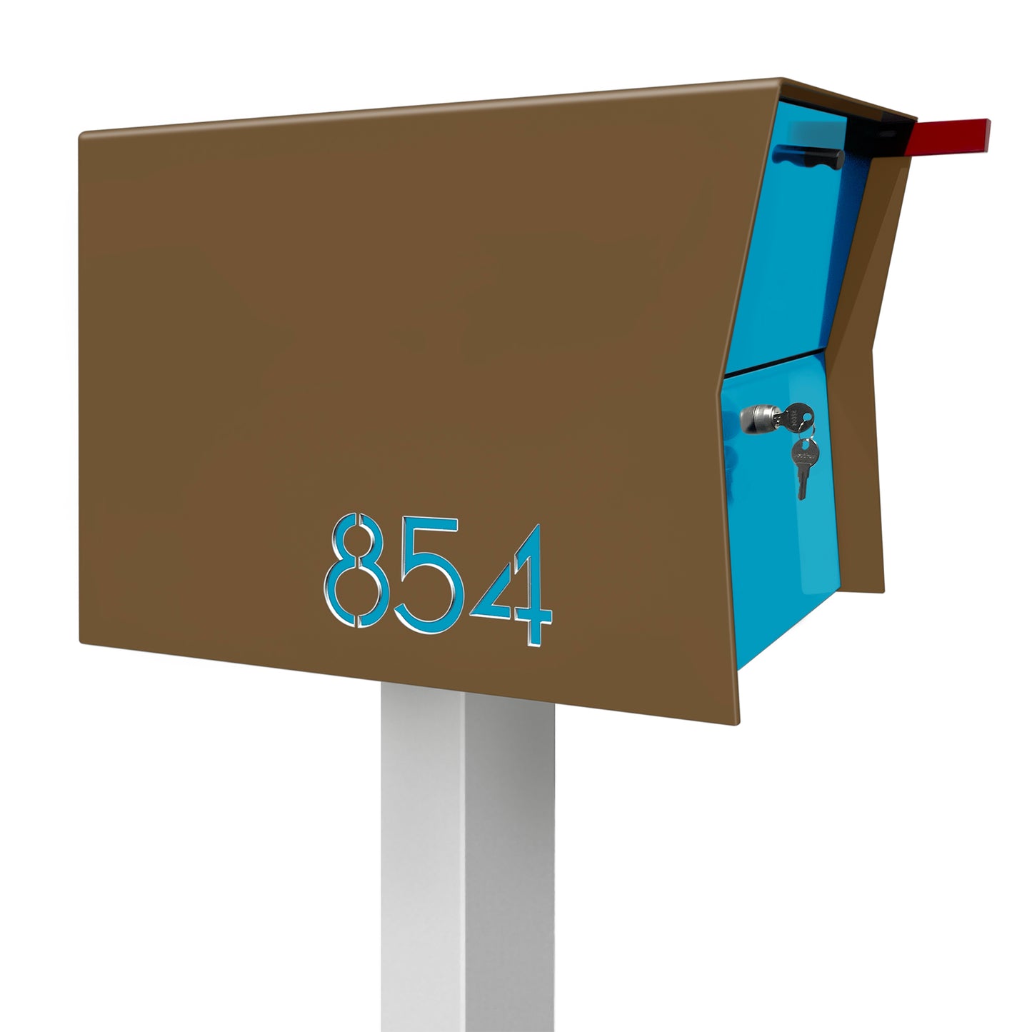 NEW! The Retrobox Locking Package Dropbox in COCONUT - Modern Mailbox