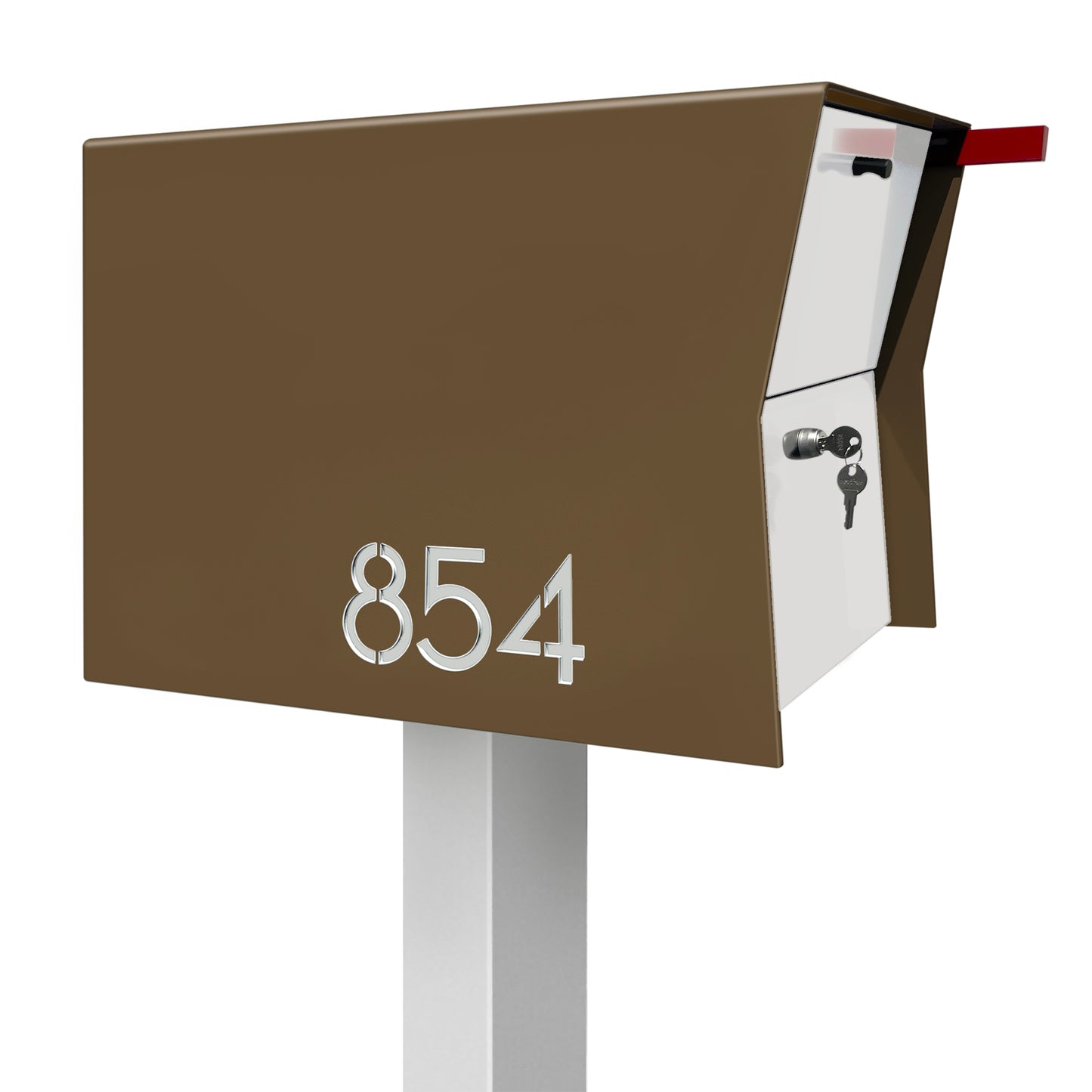 NEW! The Retrobox Locking Package Dropbox in COCONUT - Modern Mailbox