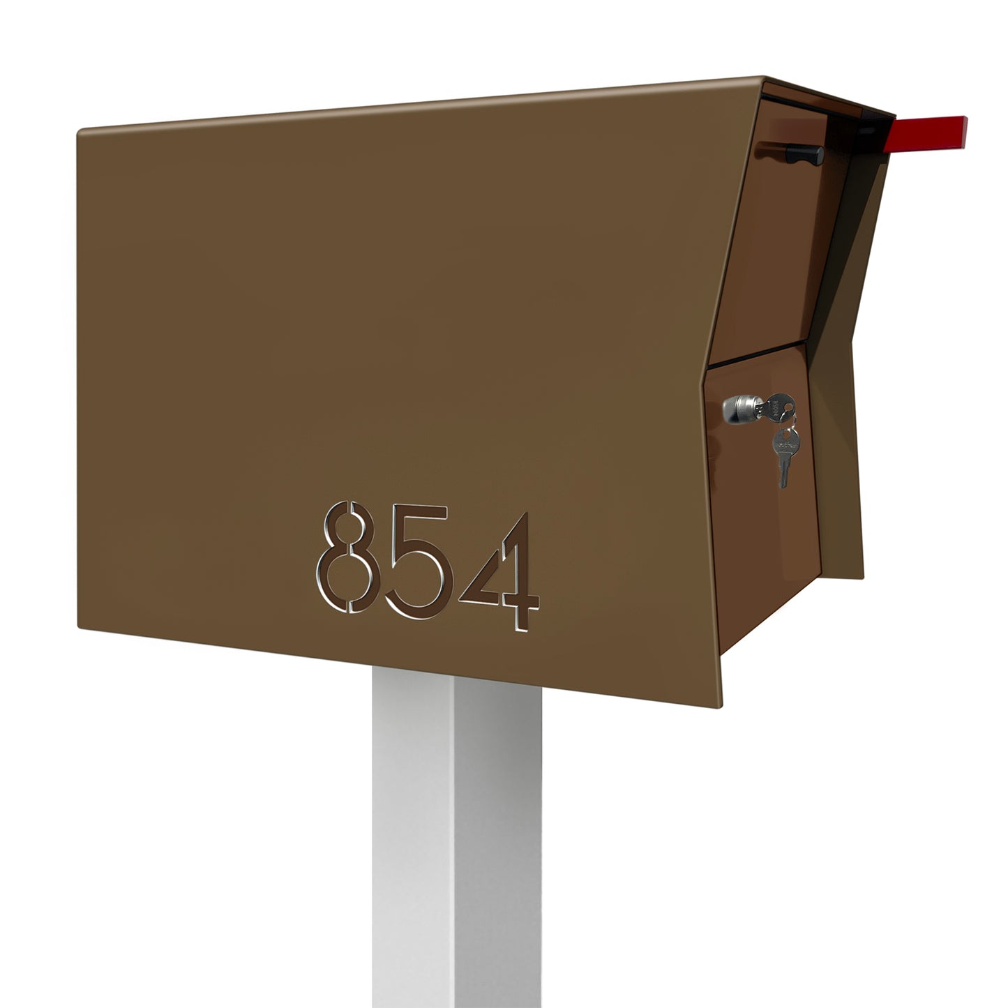 NEW! The Retrobox Locking Package Dropbox in COCONUT - Modern Mailbox