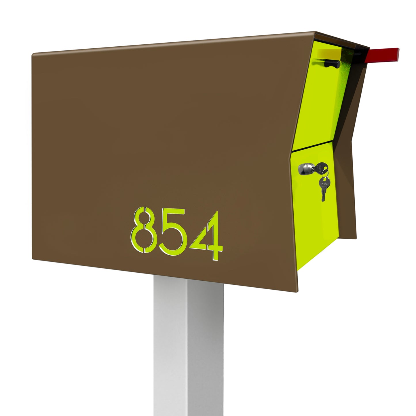 NEW! The Retrobox Locking Package Dropbox in COCONUT - Modern Mailbox