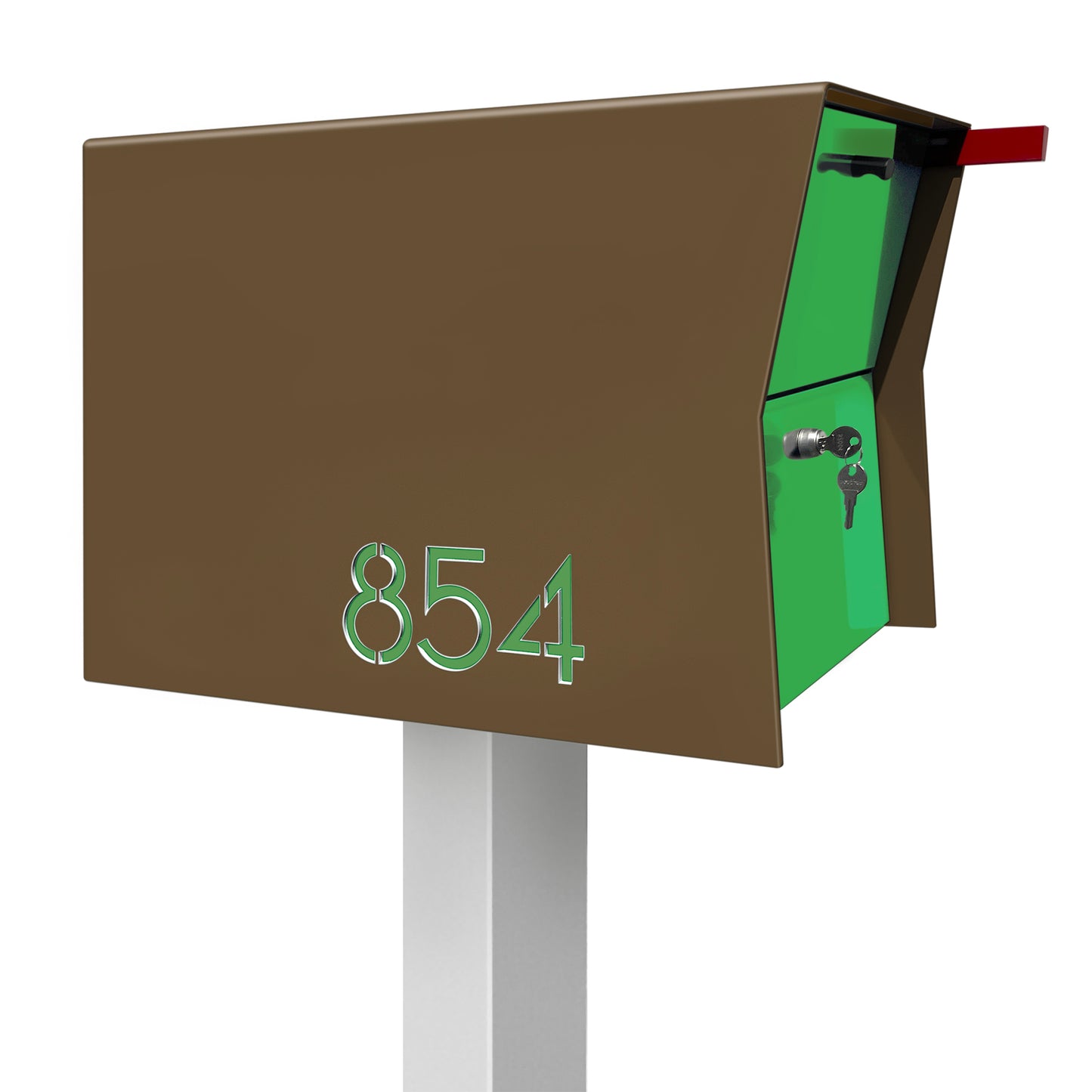 NEW! The Retrobox Locking Package Dropbox in COCONUT - Modern Mailbox