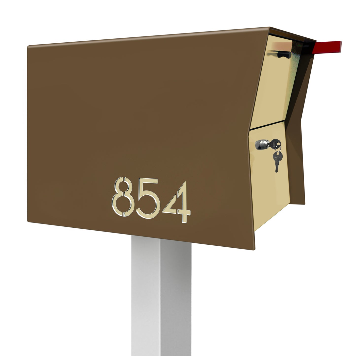 NEW! The Retrobox Locking Package Dropbox in COCONUT - Modern Mailbox