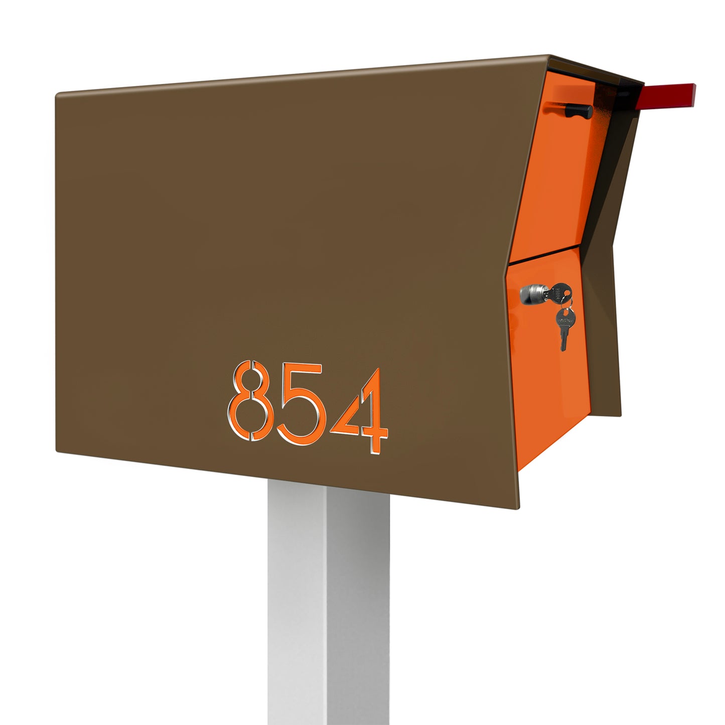 NEW! The Retrobox Locking Package Dropbox in COCONUT - Modern Mailbox
