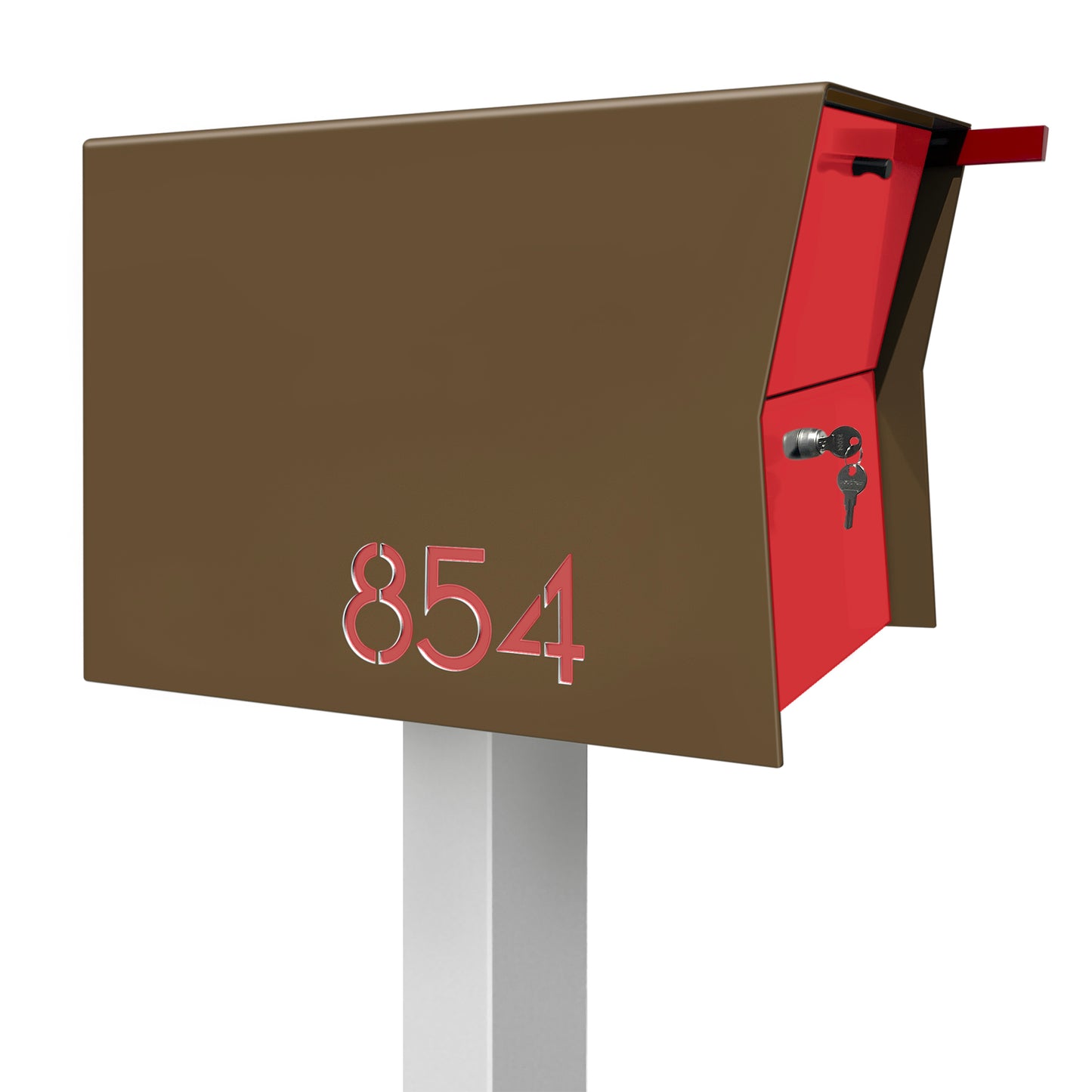 NEW! The Retrobox Locking Package Dropbox in COCONUT - Modern Mailbox