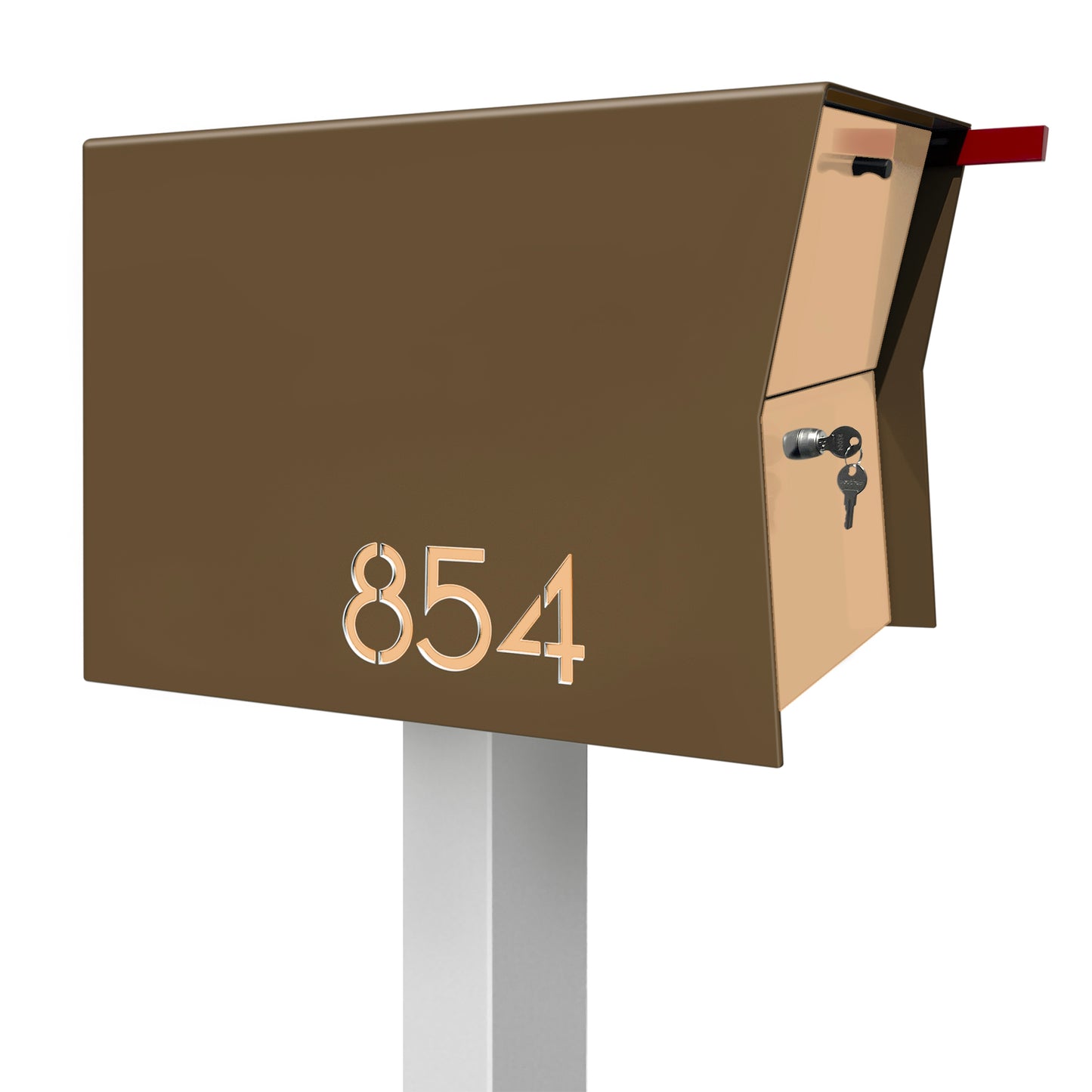 NEW! The Retrobox Locking Package Dropbox in COCONUT - Modern Mailbox