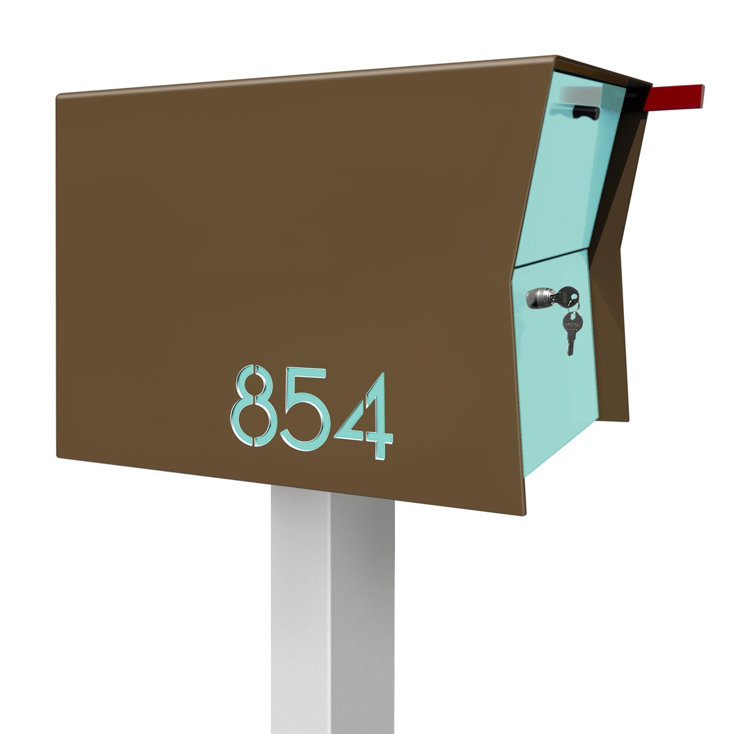 NEW! The Retrobox Locking Package Dropbox in COCONUT - Modern Mailbox