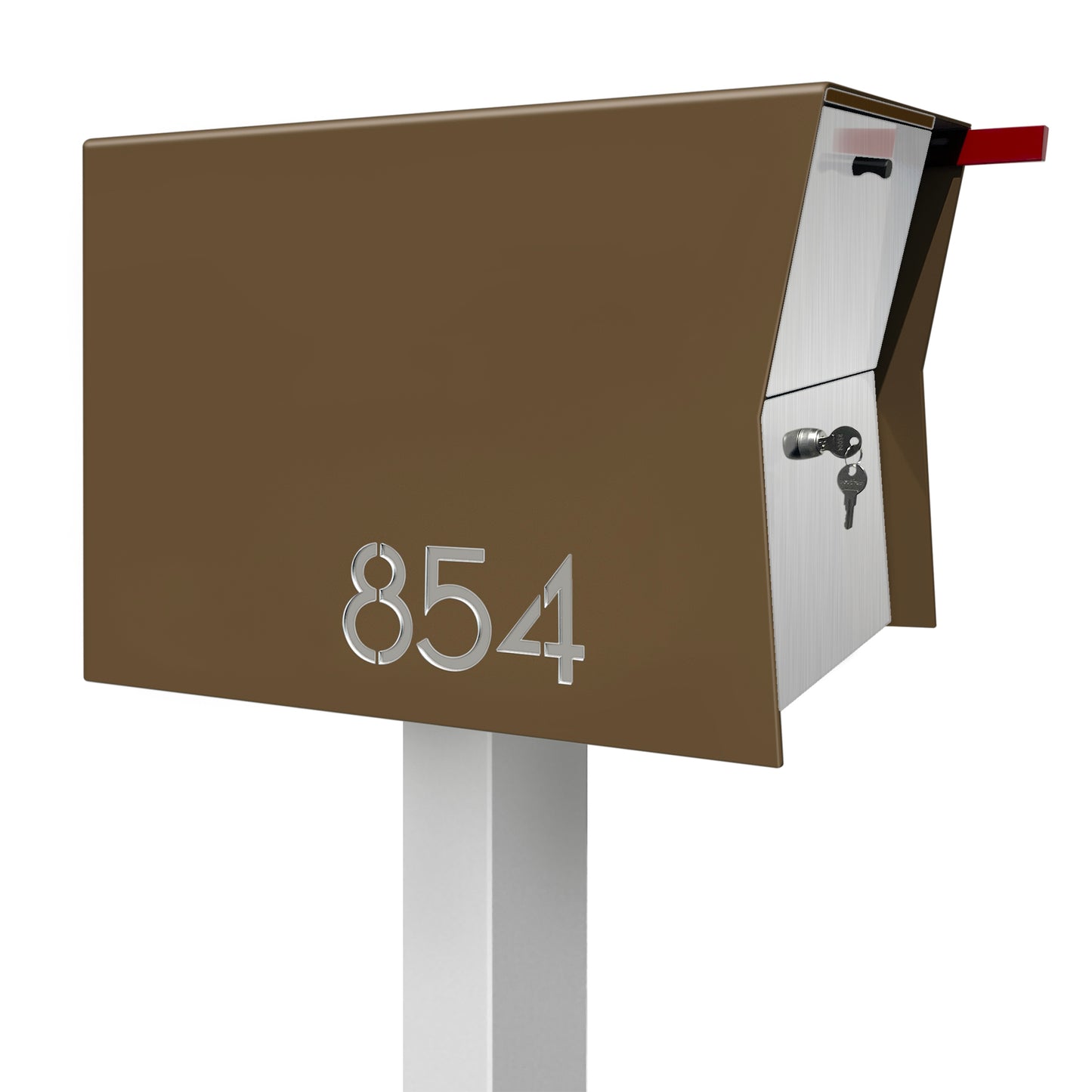 NEW! The Retrobox Locking Package Dropbox in COCONUT - Modern Mailbox
