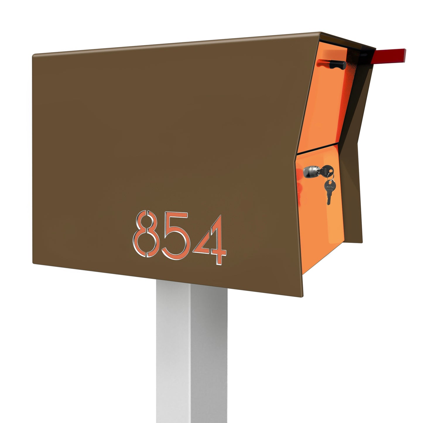 NEW! The Retrobox Locking Package Dropbox in COCONUT - Modern Mailbox