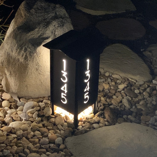 ADDRESS MARKER Landscape Light - Garden Light at night