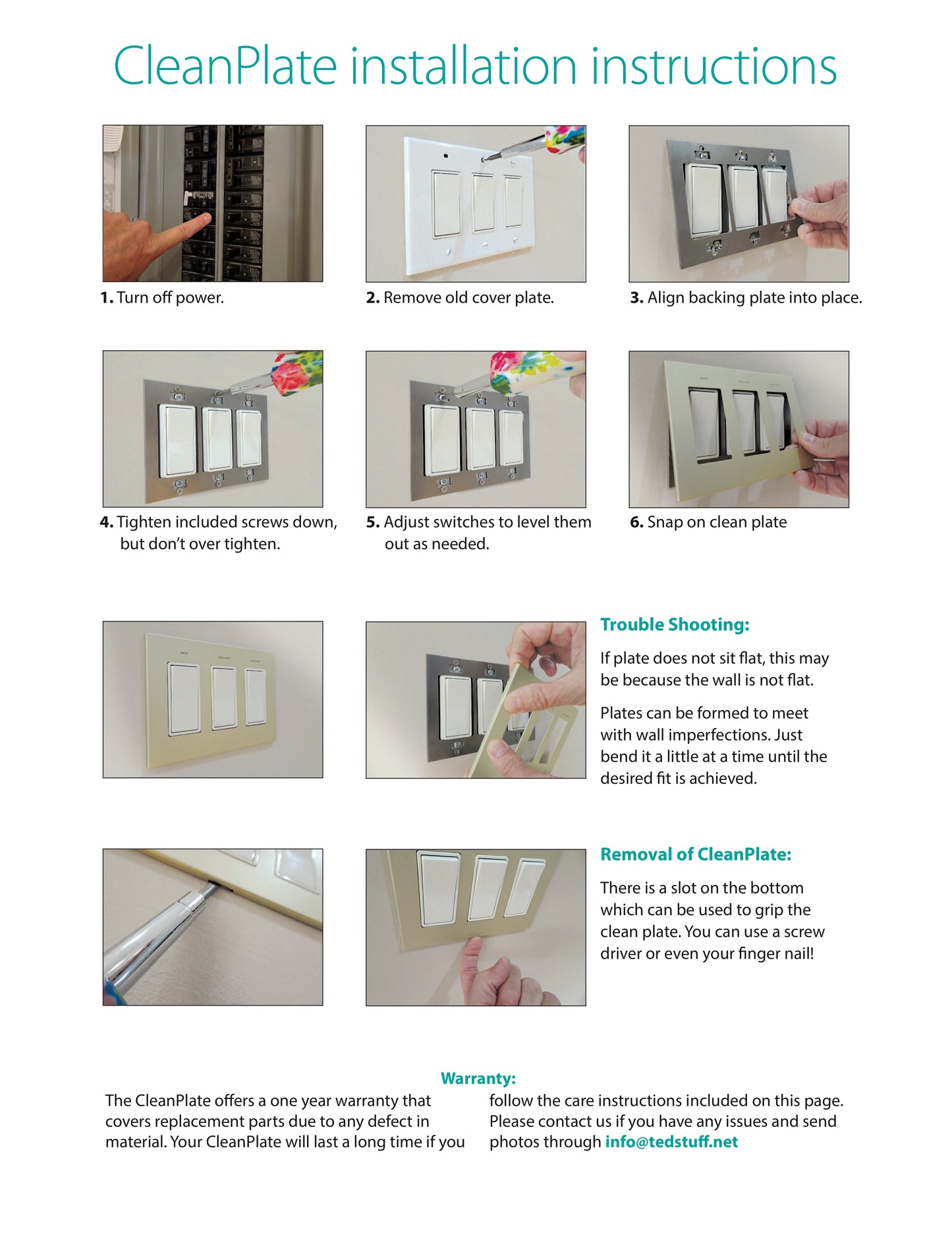 CleanPlate installation instructions