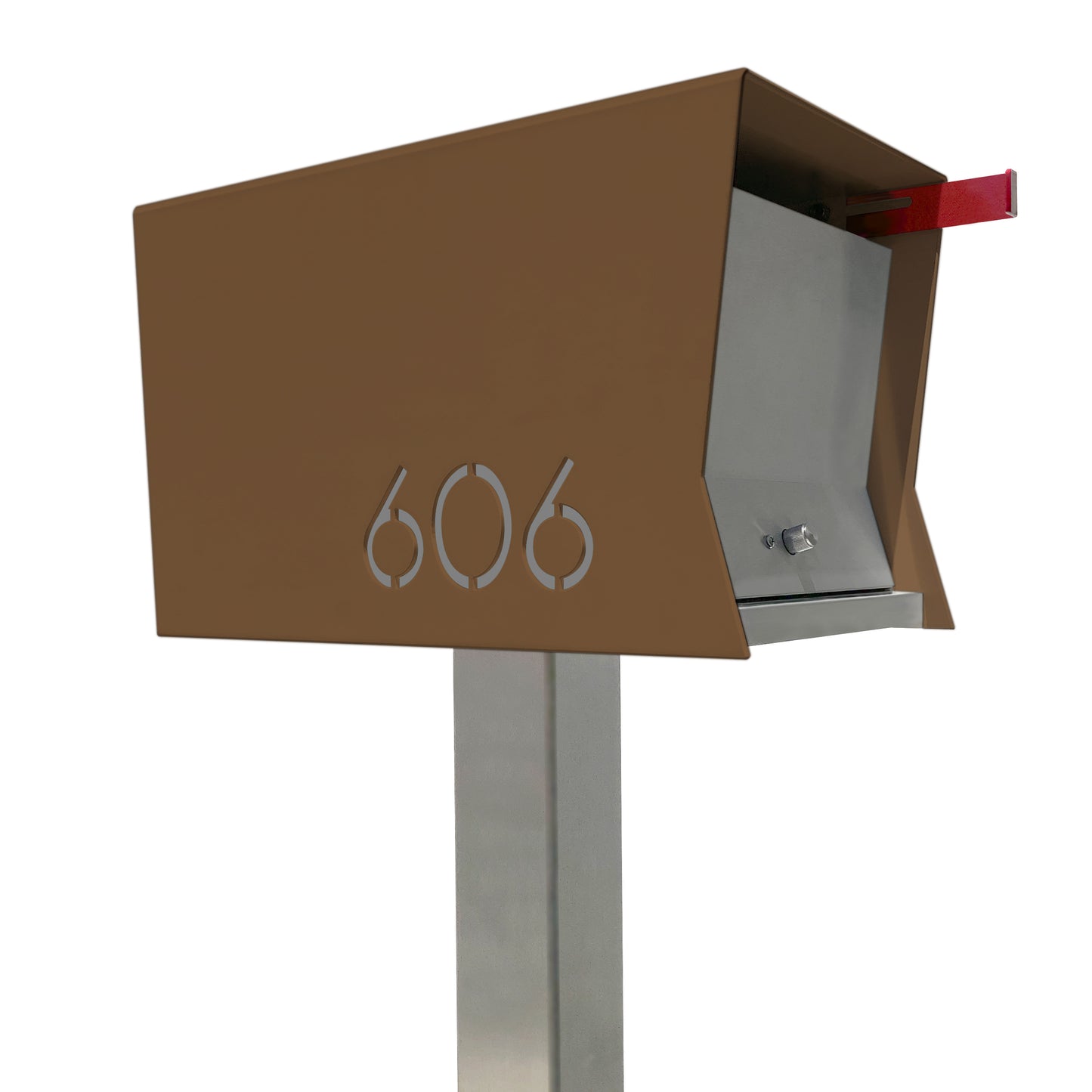 The Original Retrobox in COCONUT - Modern Mailbox brown and grey