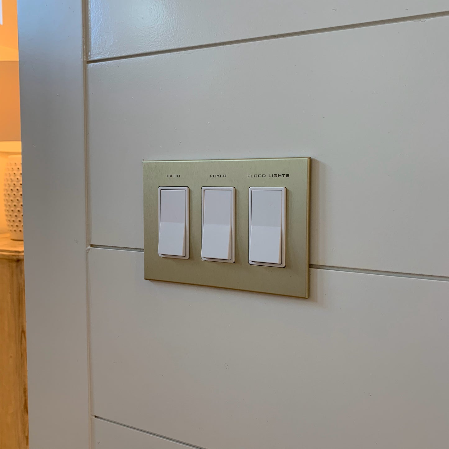 CleanPlate Wall Plate in Midcentury Gold for Rocker Switches