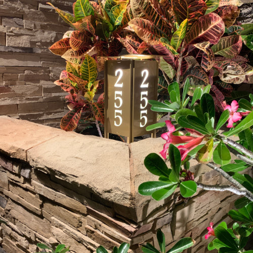 ADDRESS MARKER Landscape Light - Garden Light in bush