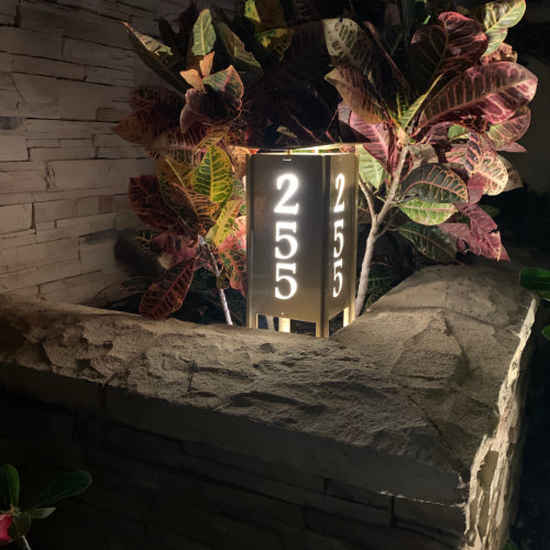 ADDRESS MARKER Landscape Light - Garden Light at night