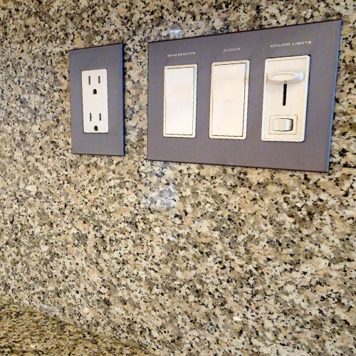CleanPlate Wall Plate in Designer Gray | rocker switches