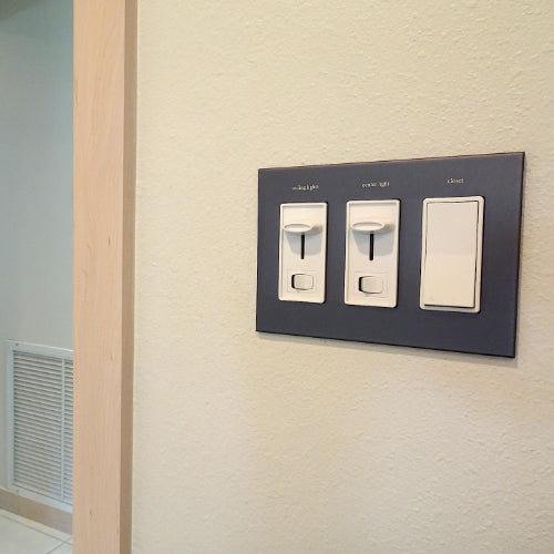 CleanPlate Wall Plate in Designer Gray | rocker switches