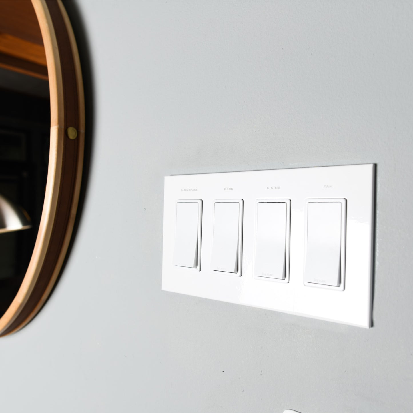 CleanPlate Wall Plate in Contemporary White for Rocker Switches